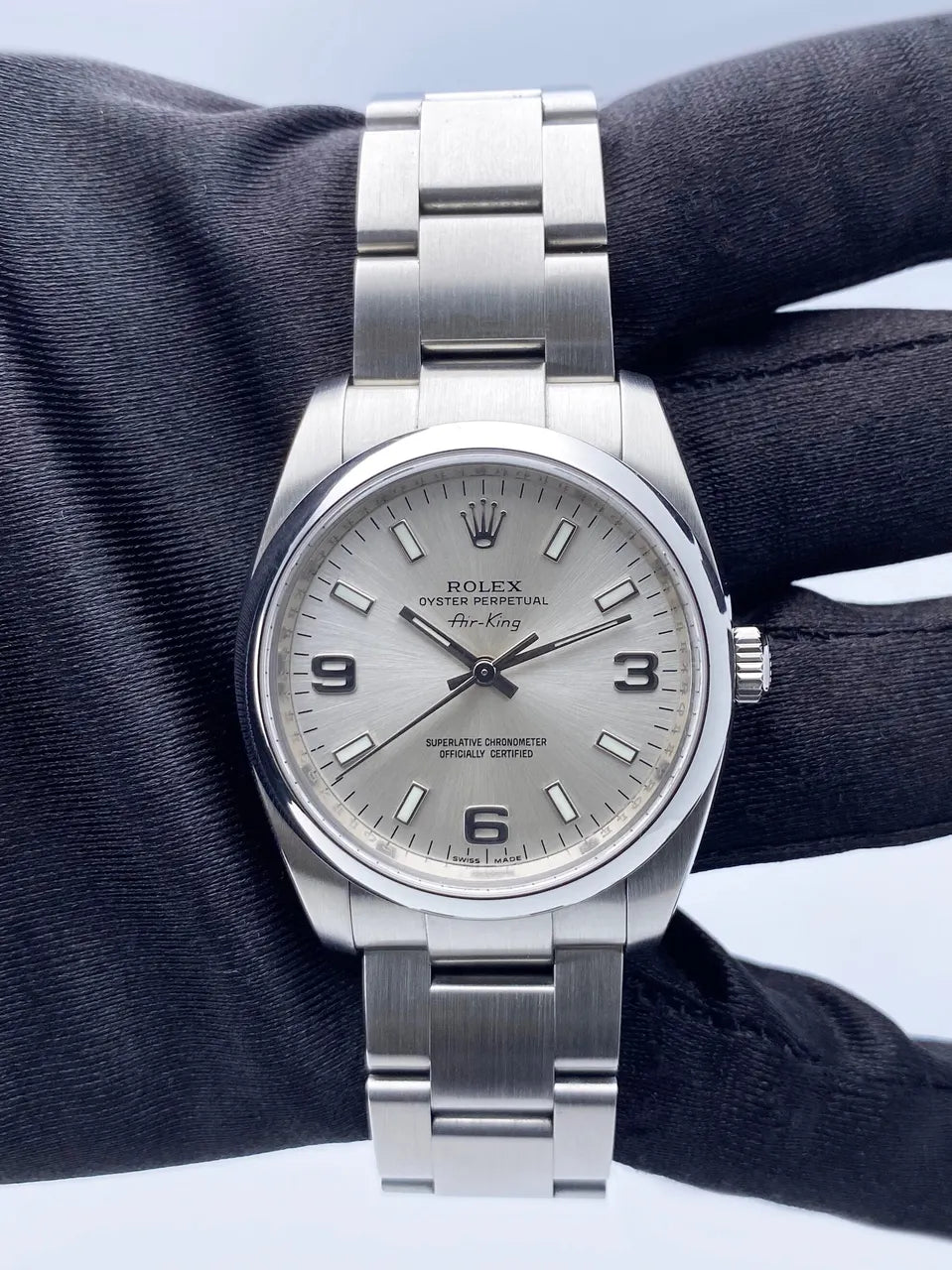 Rolex Air-King White Dial Stainless Steel - Hình 3