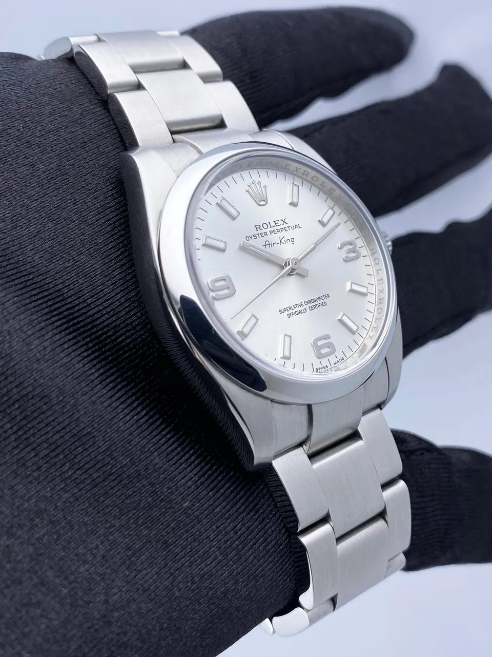 Rolex Air-King White Dial Stainless Steel - Hình 4