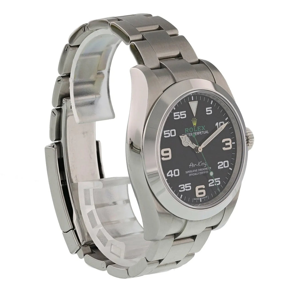 oyster Rolex Air-King Black Dial Steel - Hình 3