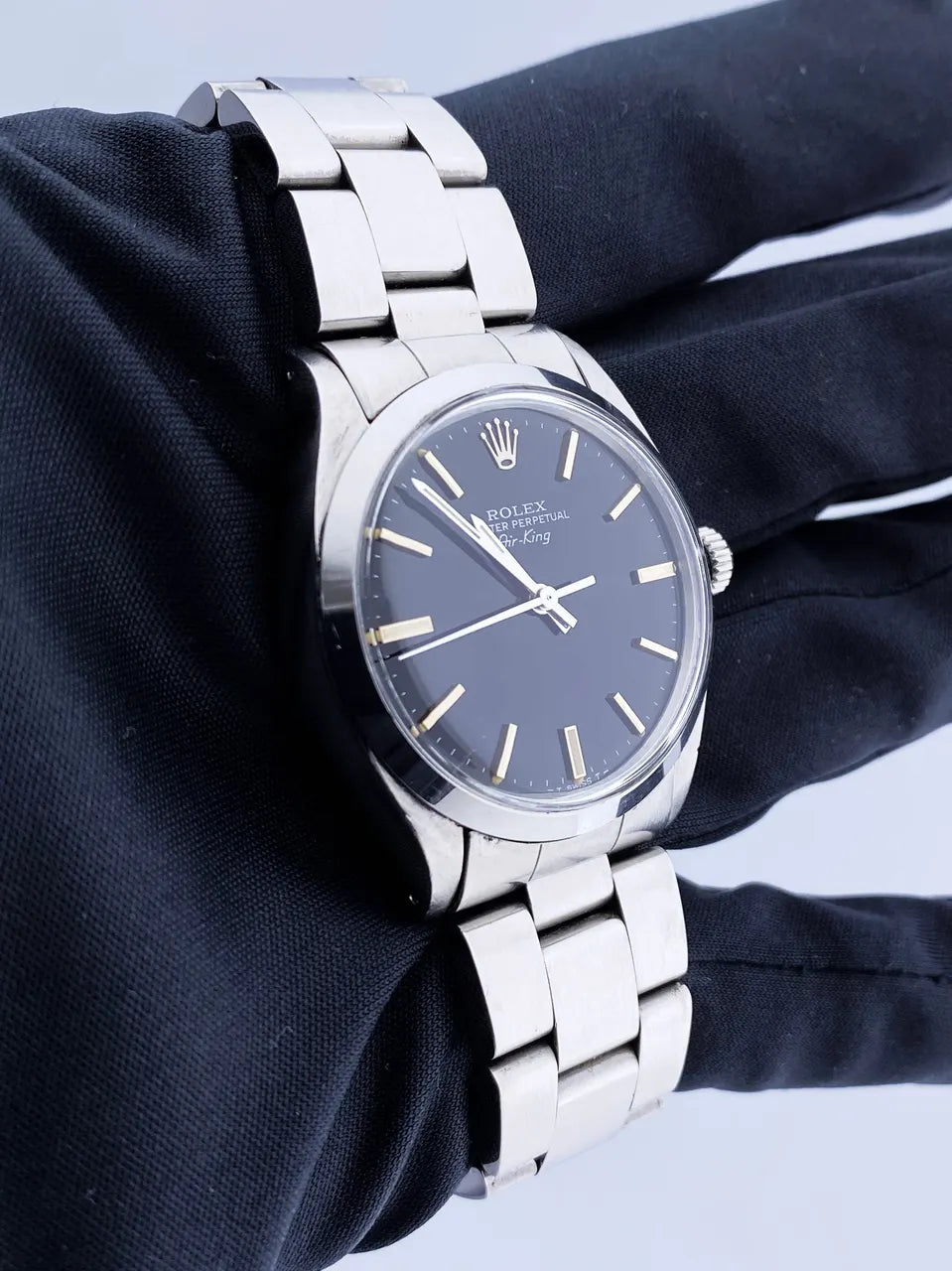 Rolex Air-King Black Dial Vintage - Hình 4