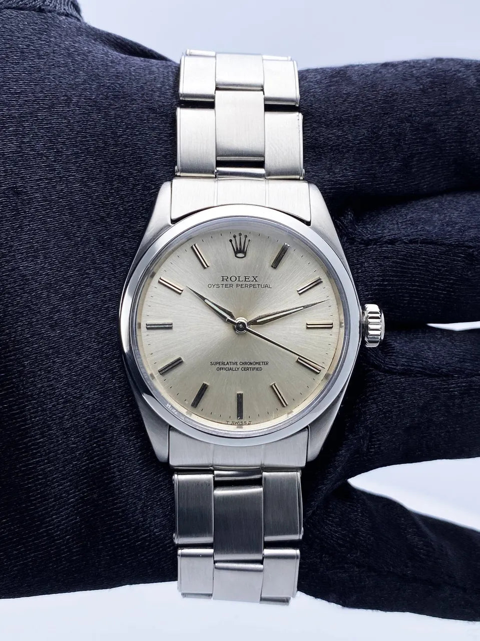 oyster Rolex Silver Dial Stainless - Hình 2