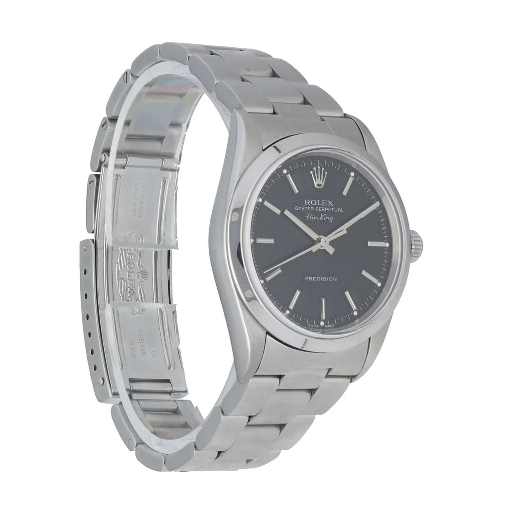 stainless steel Rolex Air-King Black Dial - Hình 3