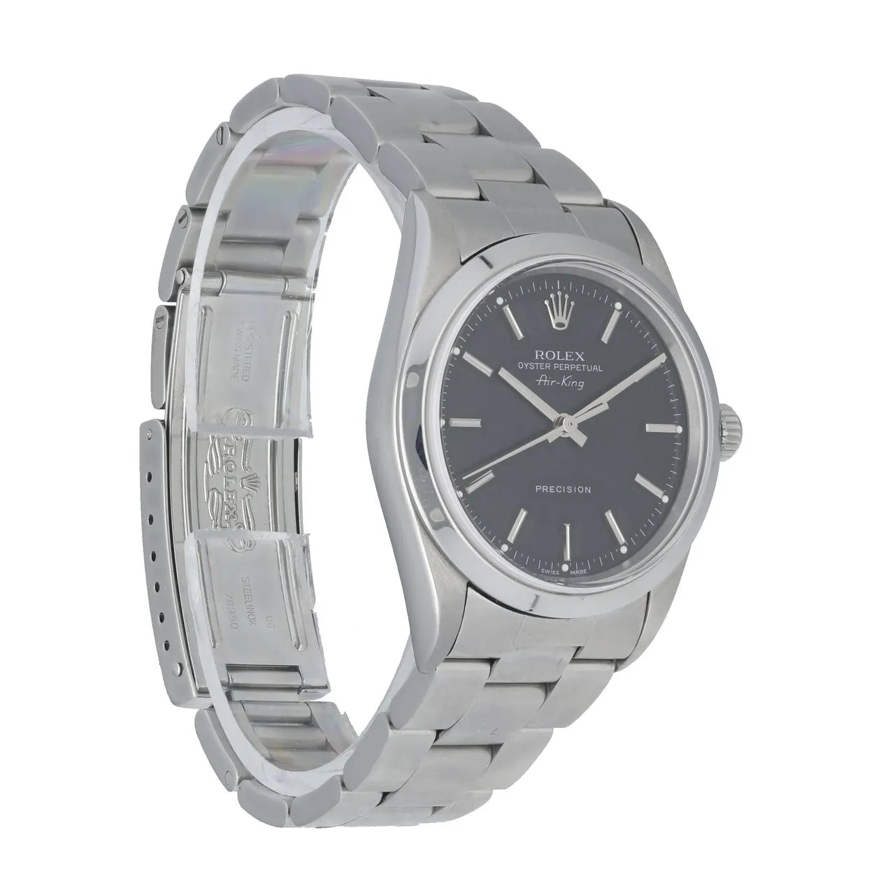 stainless steel Rolex Air-King Black Dial - Hình 3