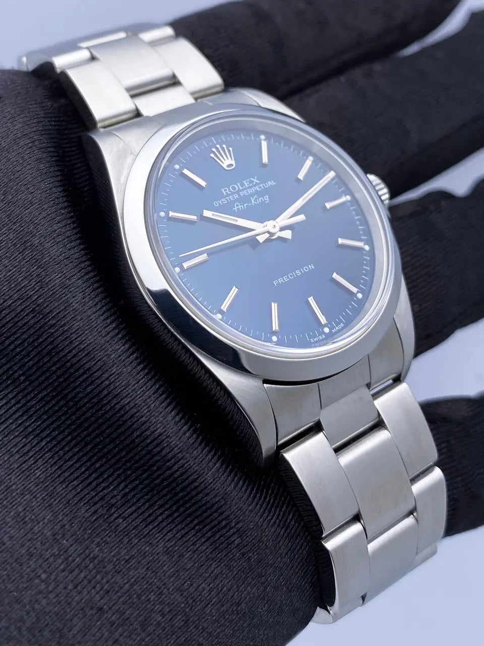 oyster Rolex Air-King Blue Dial - Hình 3