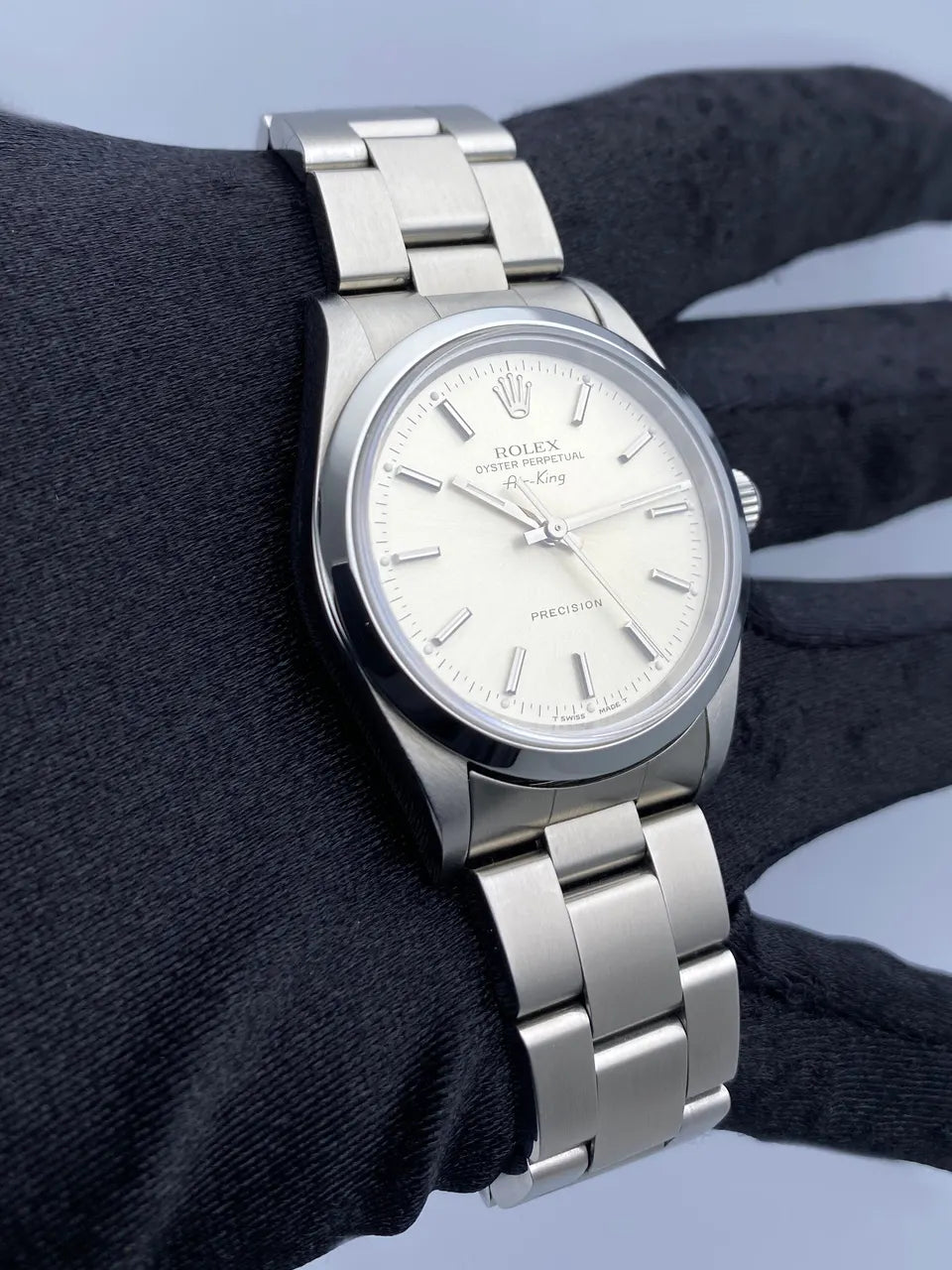 Rolex Air-King Silver Dial stainless - Hình 3