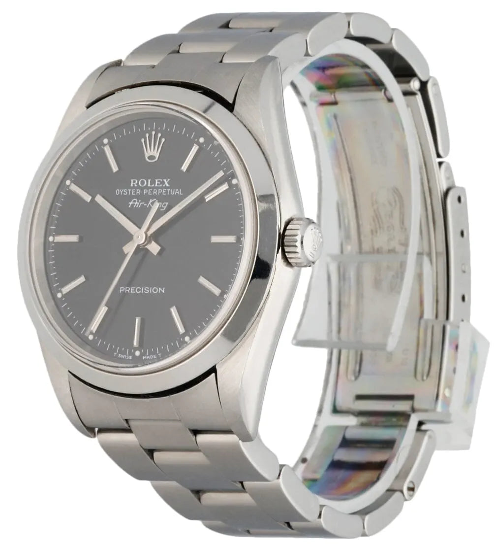 stainless steel Rolex Air-King Black Dial - Hình 8
