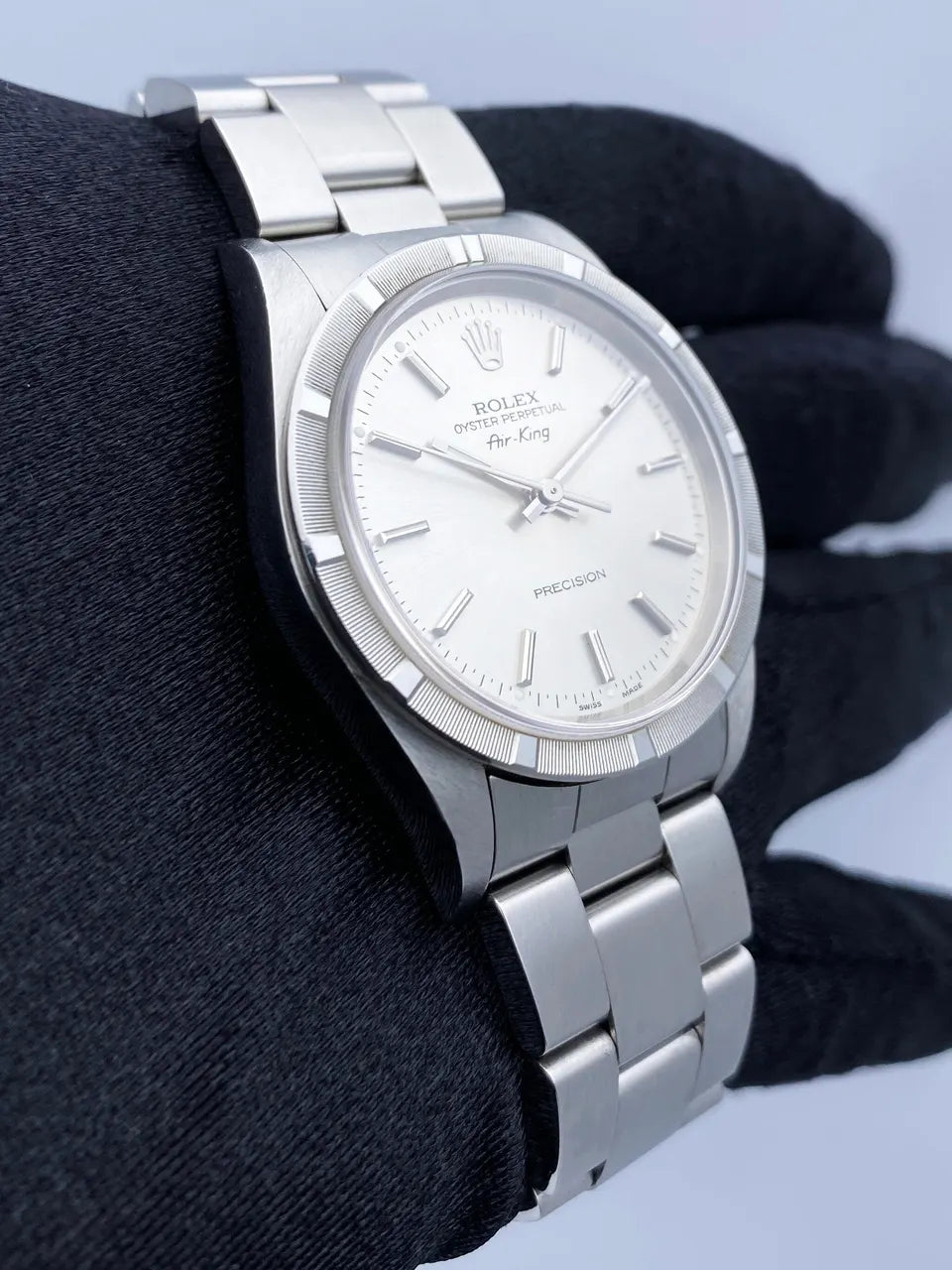 oyster Rolex Air-King Silver Dial - Hình 2