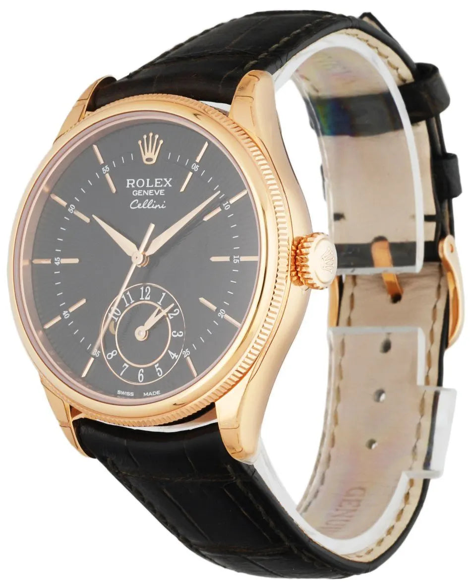 dial Rolex Cellini Black Rose Gold - Hình 3