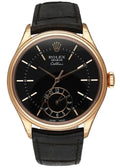 dial Rolex Cellini Black Rose Gold