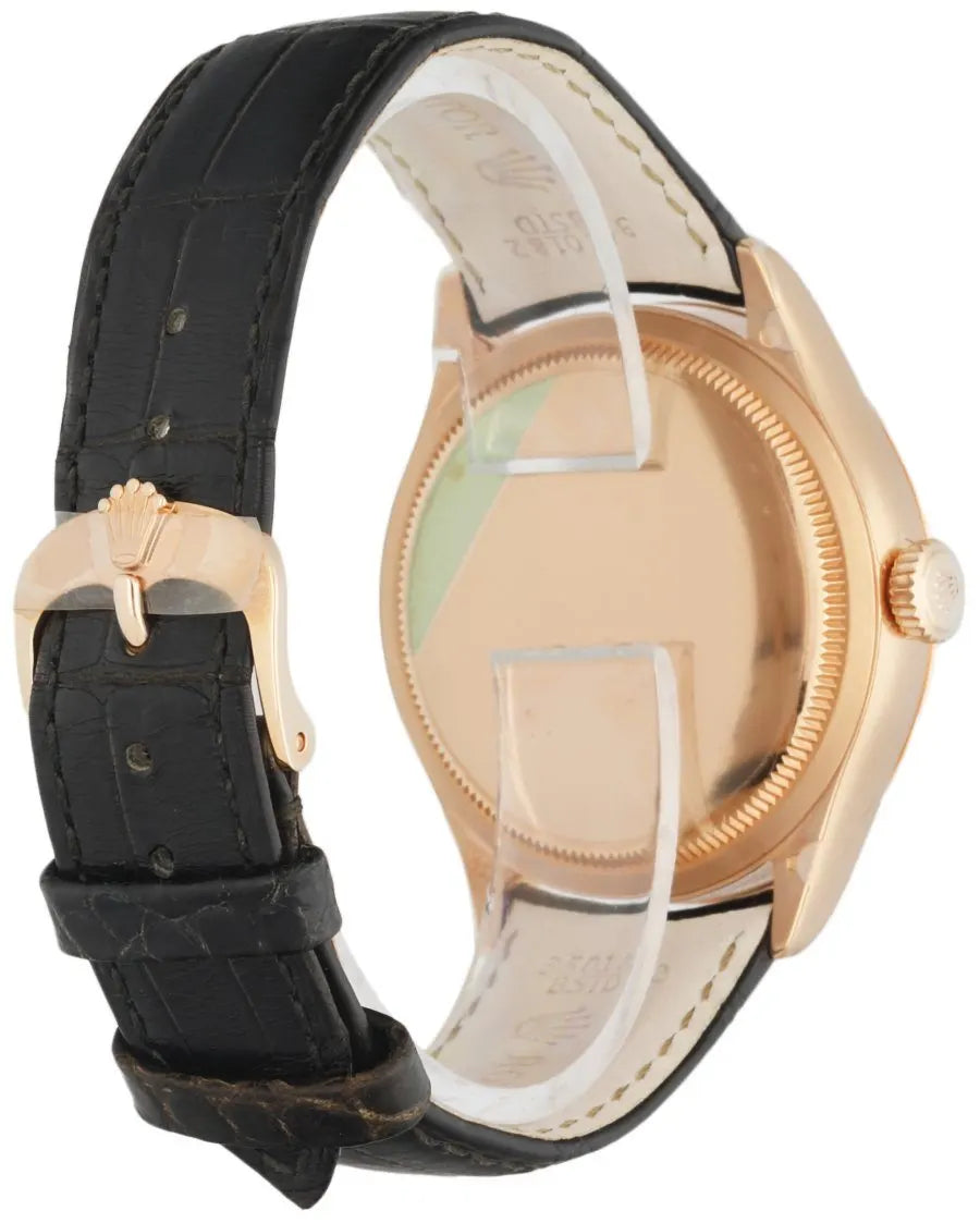 dial Rolex Cellini Black Rose Gold - Hình 5