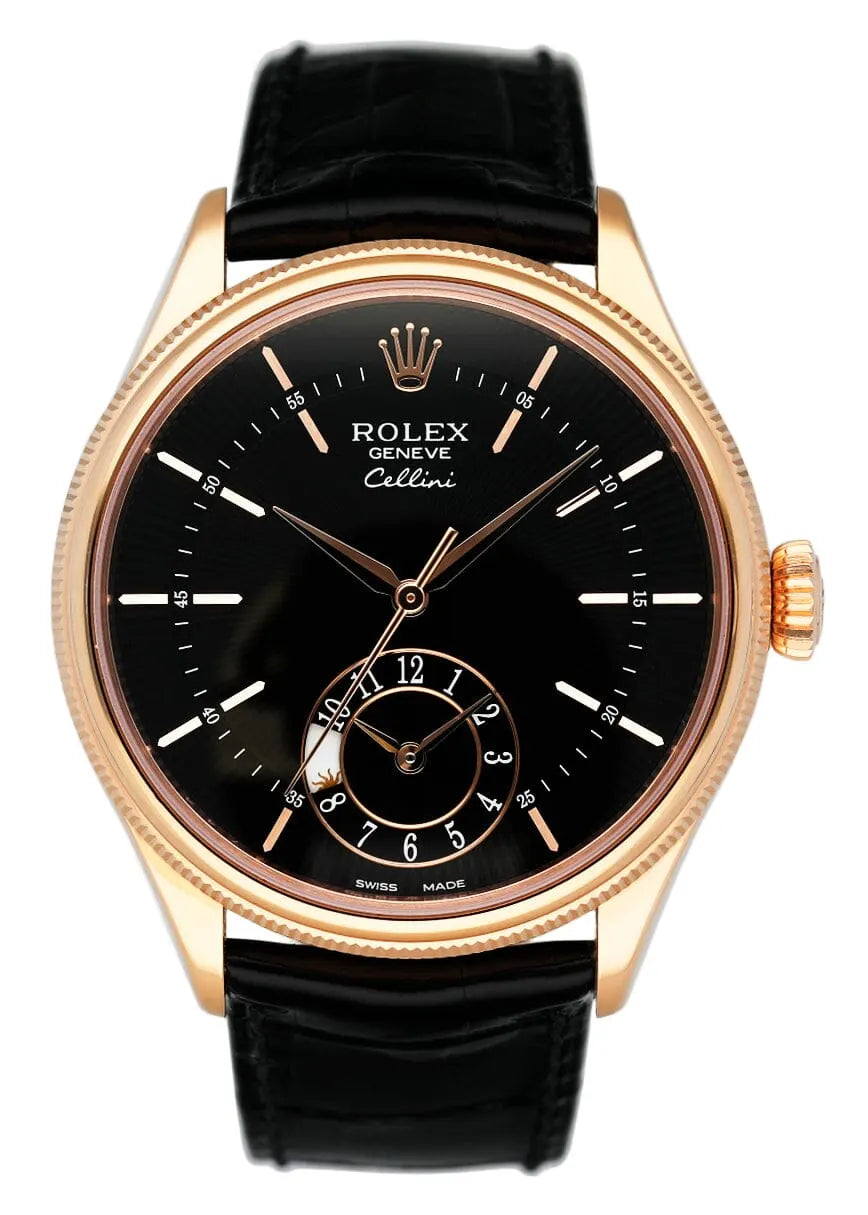 Rolex Cellini Black Rose Gold