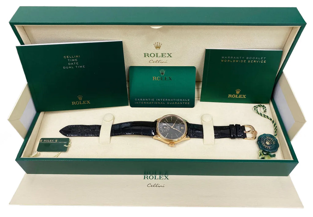 Rolex Cellini Black Rose Gold - Hình 2