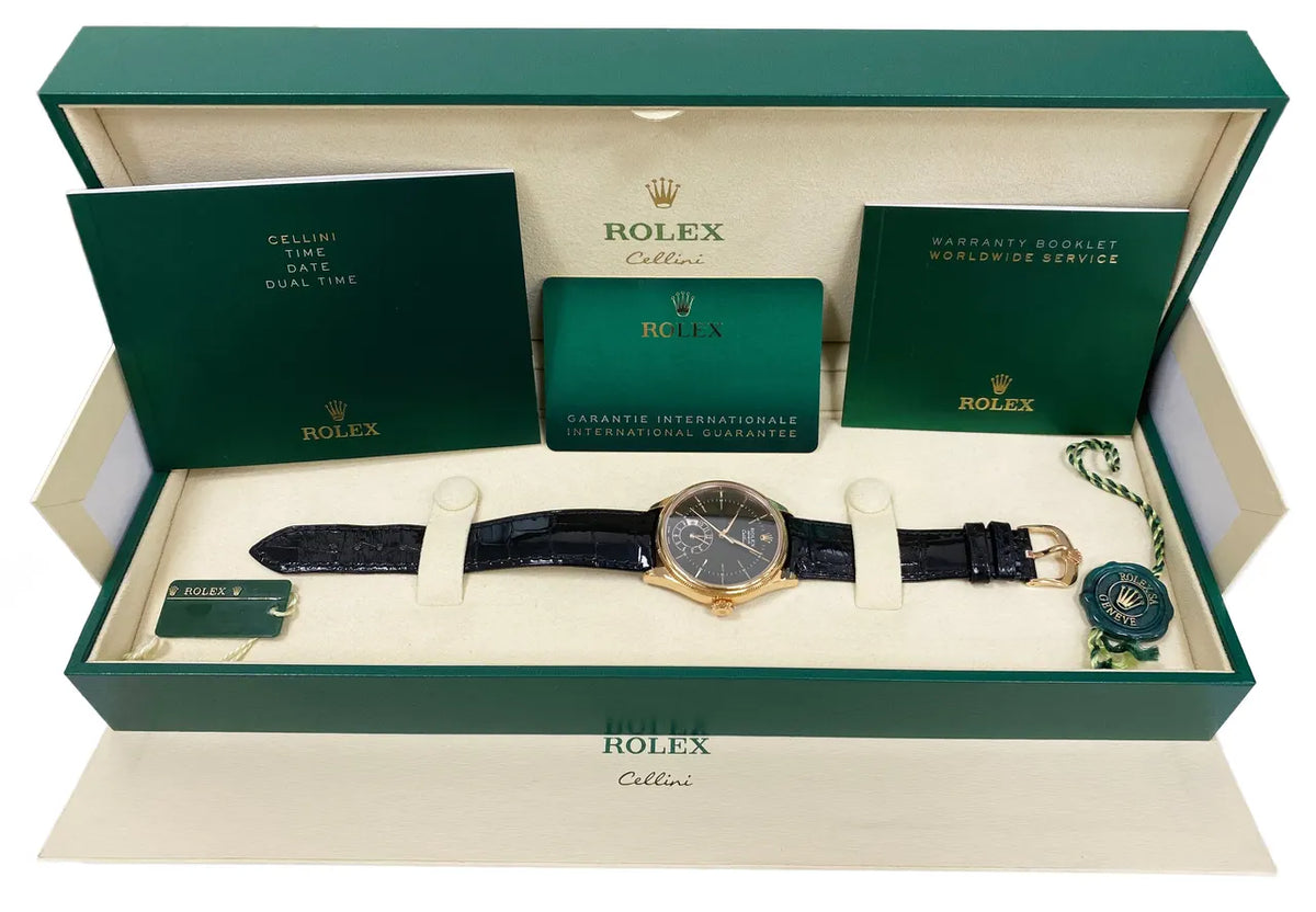 Rolex Cellini Black Rose Gold - Hình 2