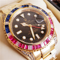 Rolex Gold Ruby Sapphire Bezel