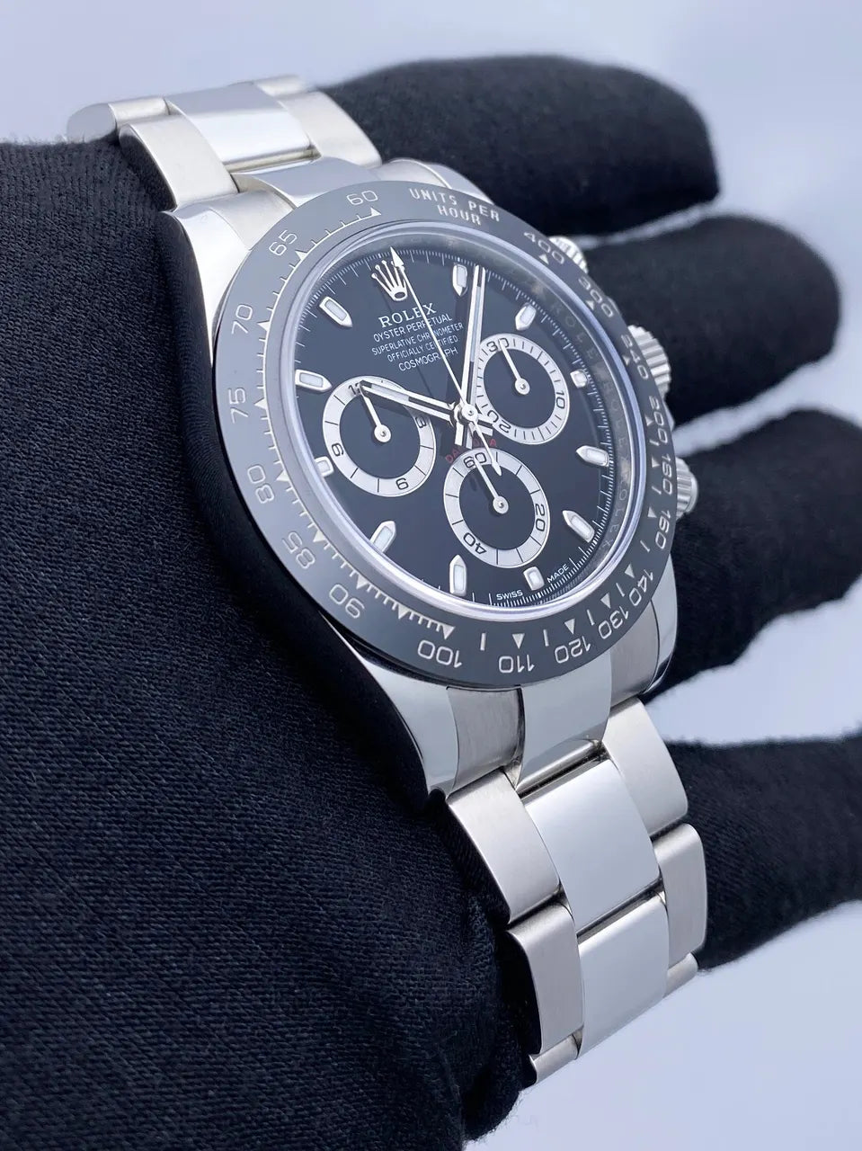 ice Rolex Daytona Steel Black Dial - Hình 3