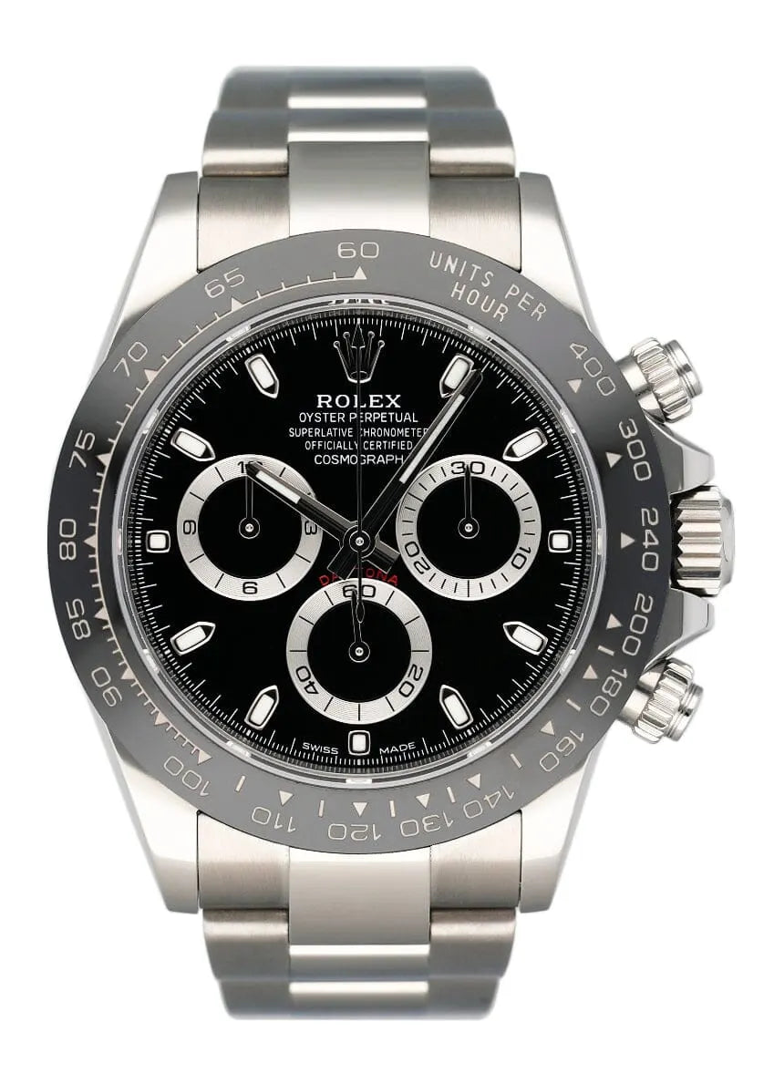 ice Rolex Daytona Steel Black Dial