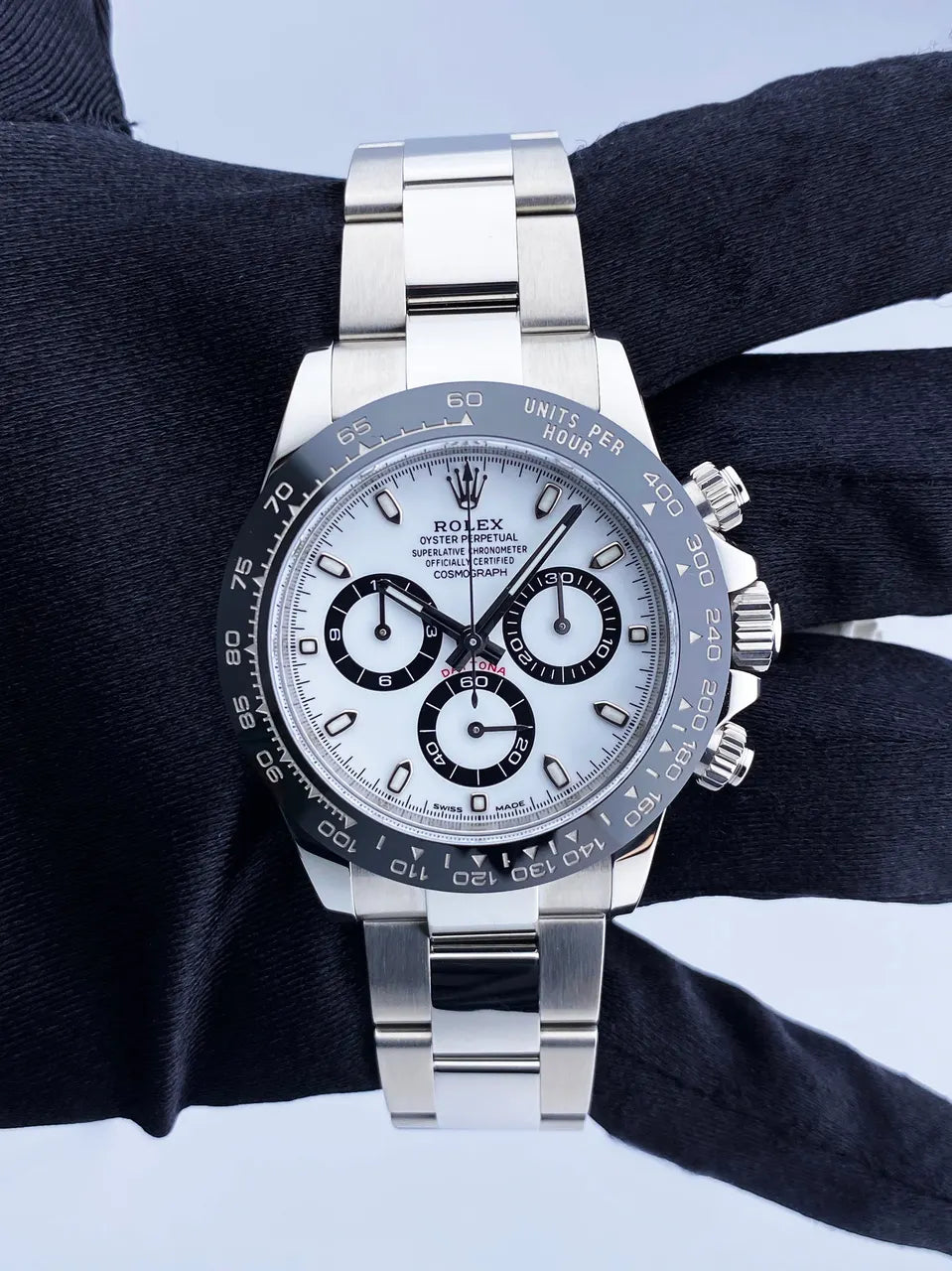 Daytona Steel White Dial – Rolex – Black Subdials
