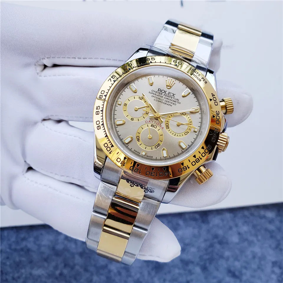 steel Rolex Daytona Two-Tone Gold Dial - Hình 5