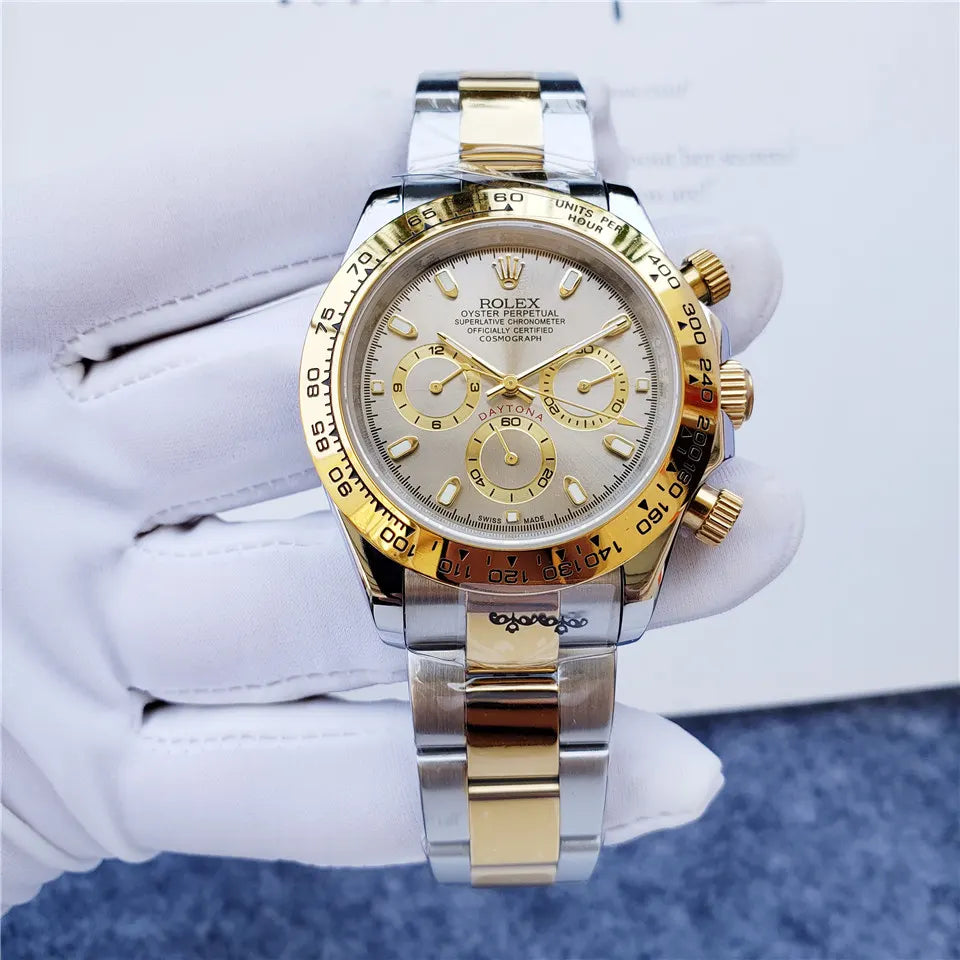 steel Rolex Daytona Two-Tone Gold Dial - Hình 4