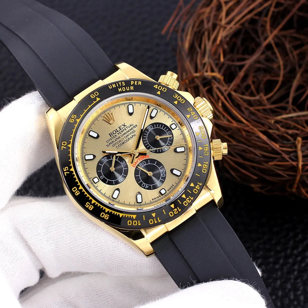champagne Rolex Daytona Gold Rubber - Hình 2
