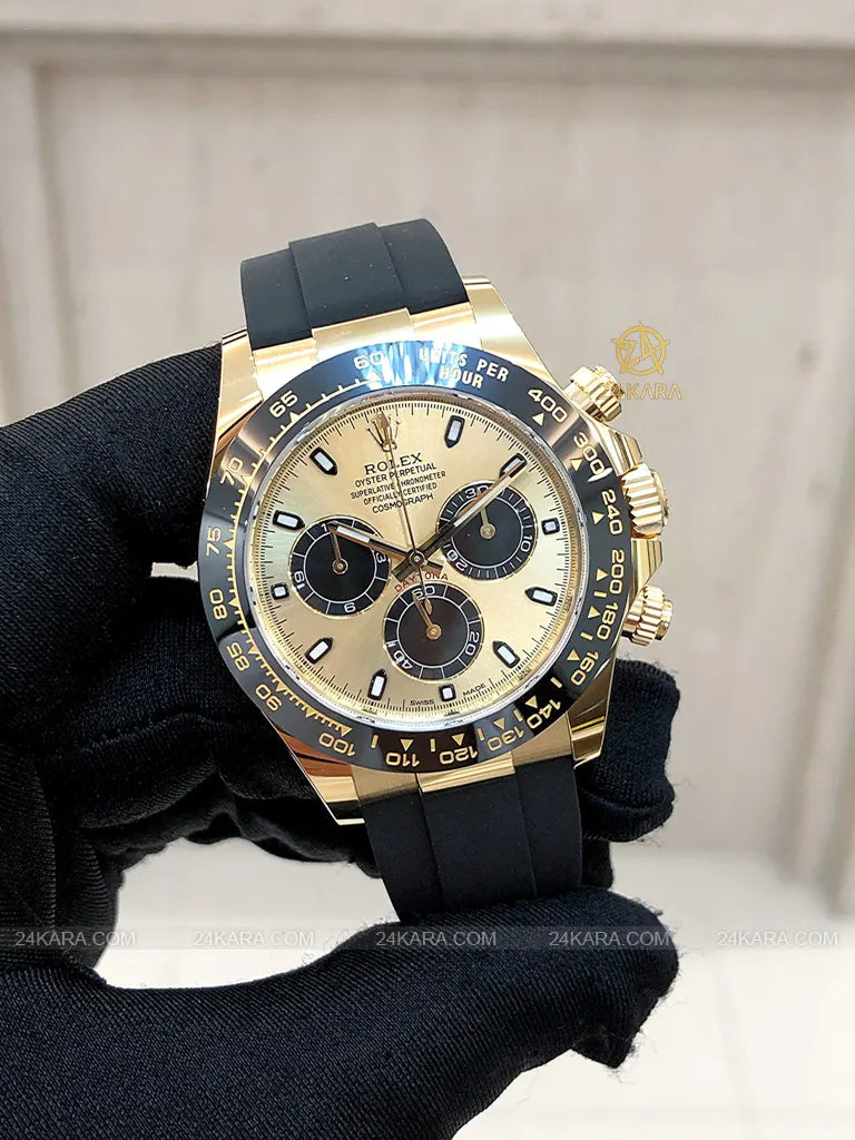 champagne Rolex Daytona Gold Rubber