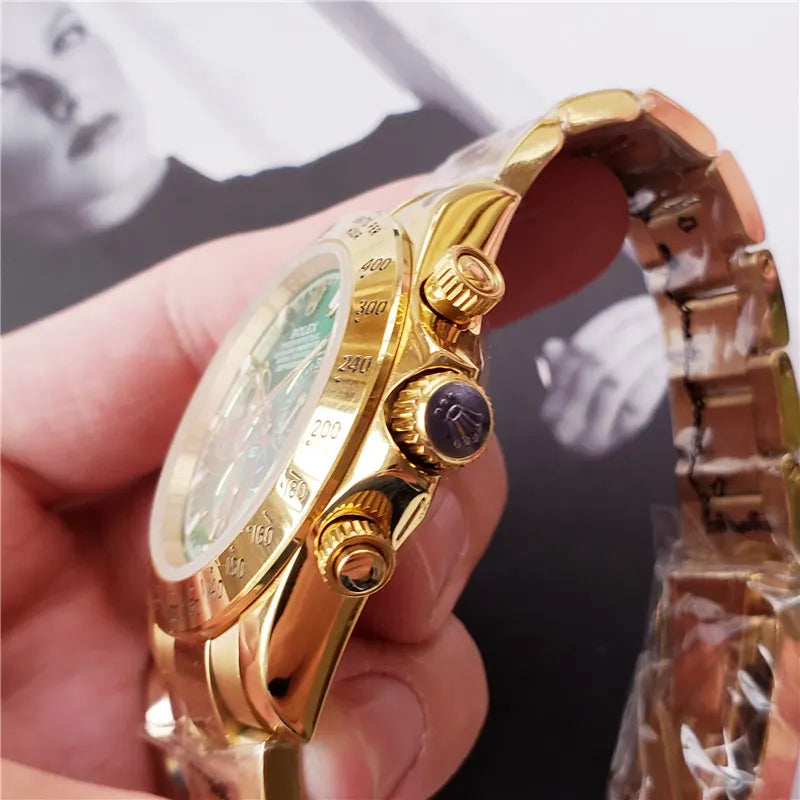 Rolex Daytona Green Dial Gold - Hình 4