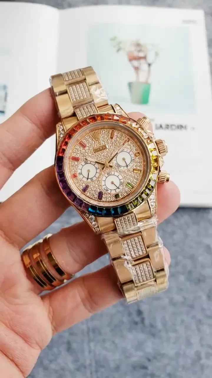 Daytona Rainbow Paved Dial