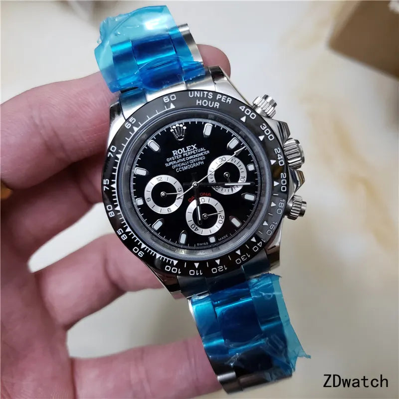 Rolex Daytona Black Silver – Rolex Daytona Black & Silver – Stainless