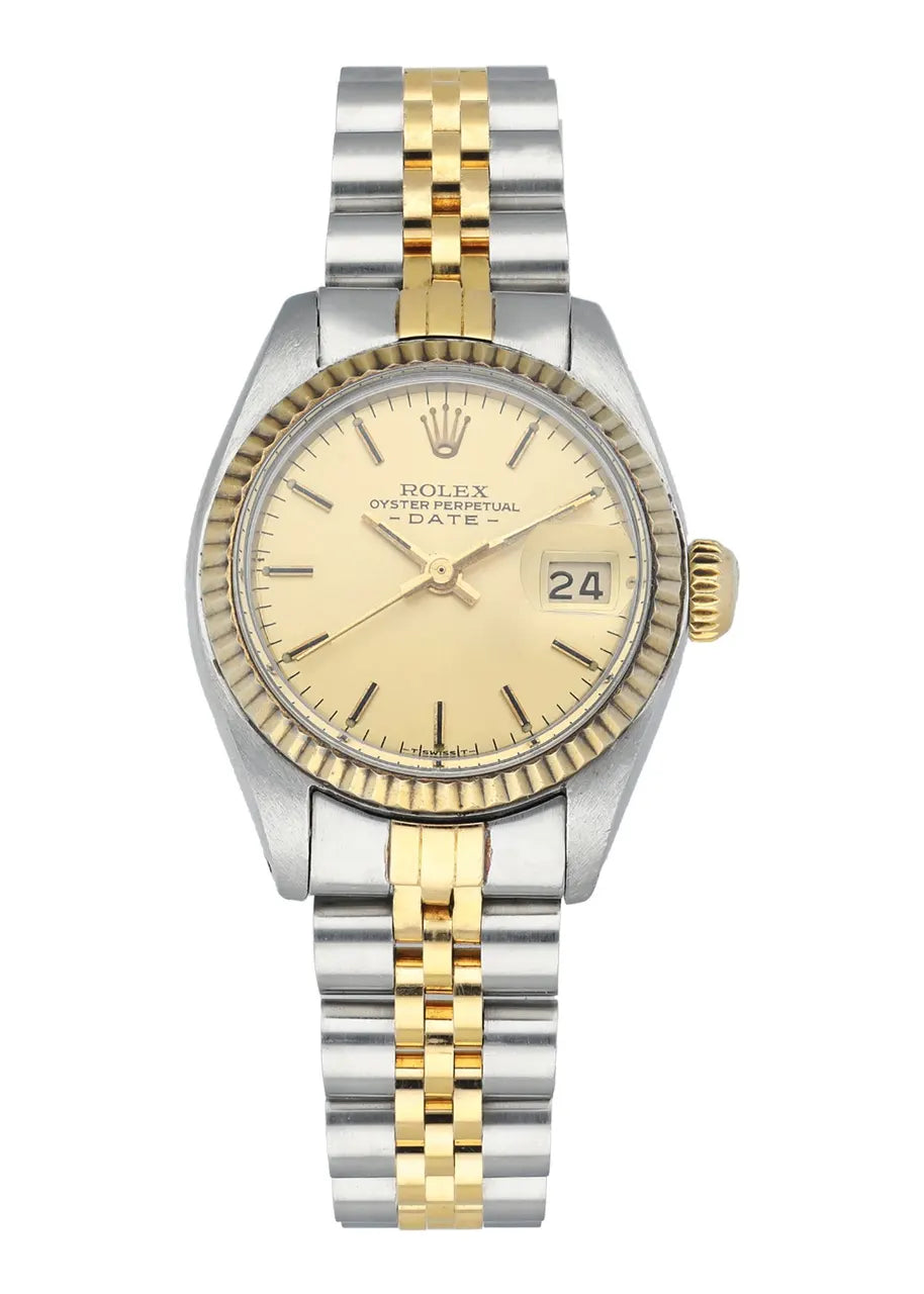 Rolex Date Gold Dial Two-Tone
