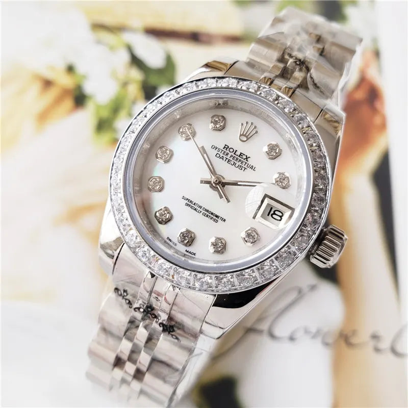 mother Rolex Datejust Diamond Bezel - Hình 5