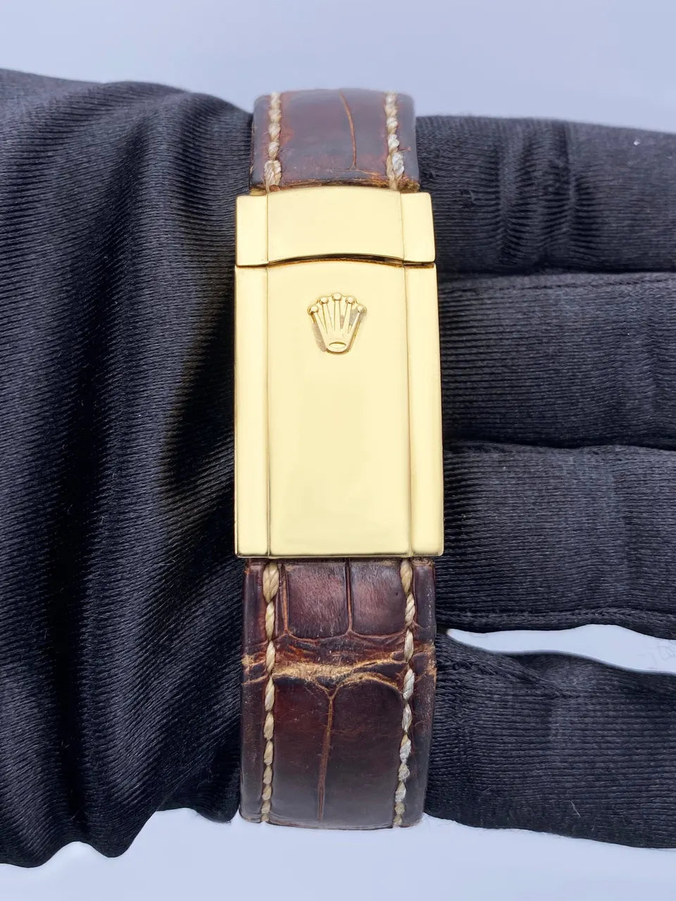 Rolex Gold White Datejust Leather - Hình 5