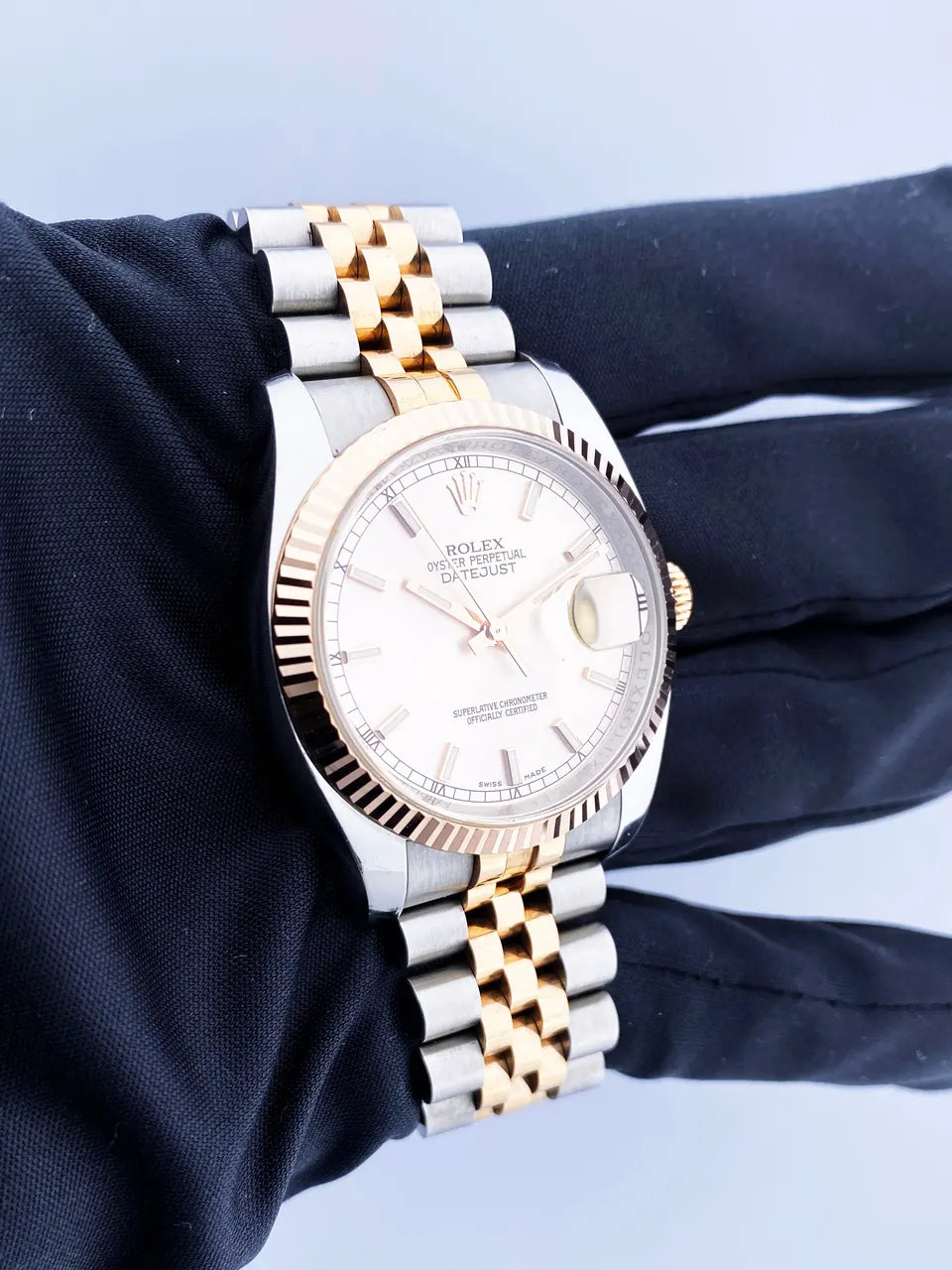 Rolex Datejust Rose Dial Two-Tone - Hình 3