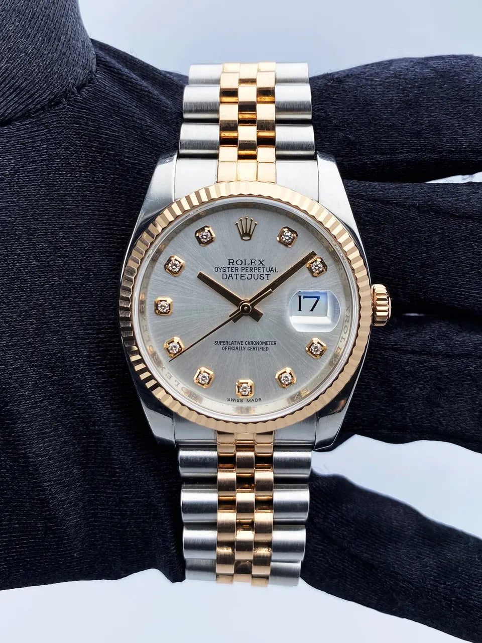 Rolex Two-Tone Silver Diamond Dial - Hình 2