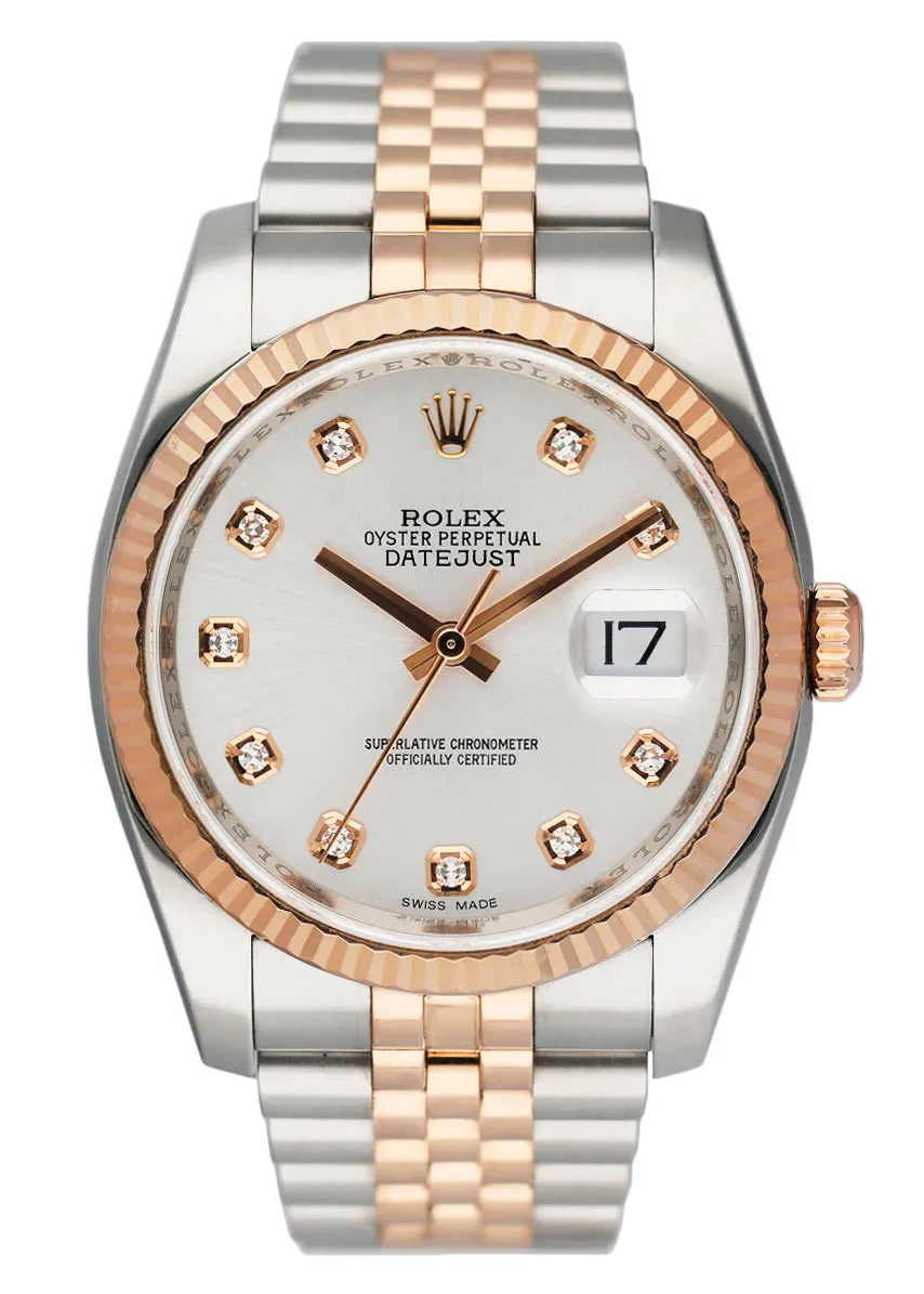 Rolex Two-Tone Silver Diamond Dial