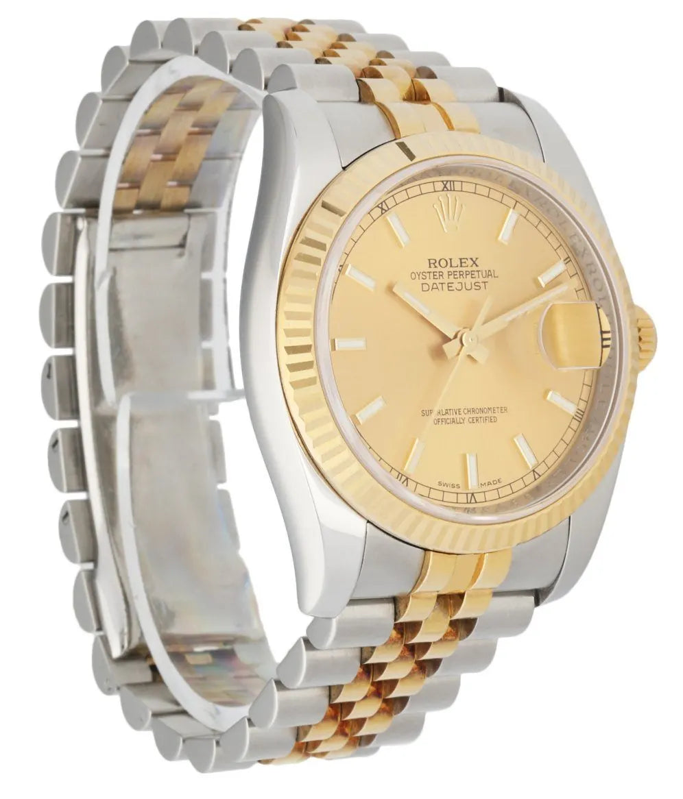 Rolex Gold Champagne Dial datejust two - Hình 3