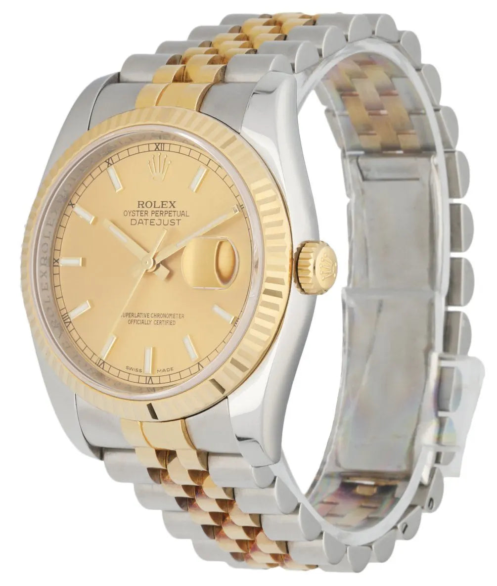 Rolex Gold Champagne Dial datejust two - Hình 2