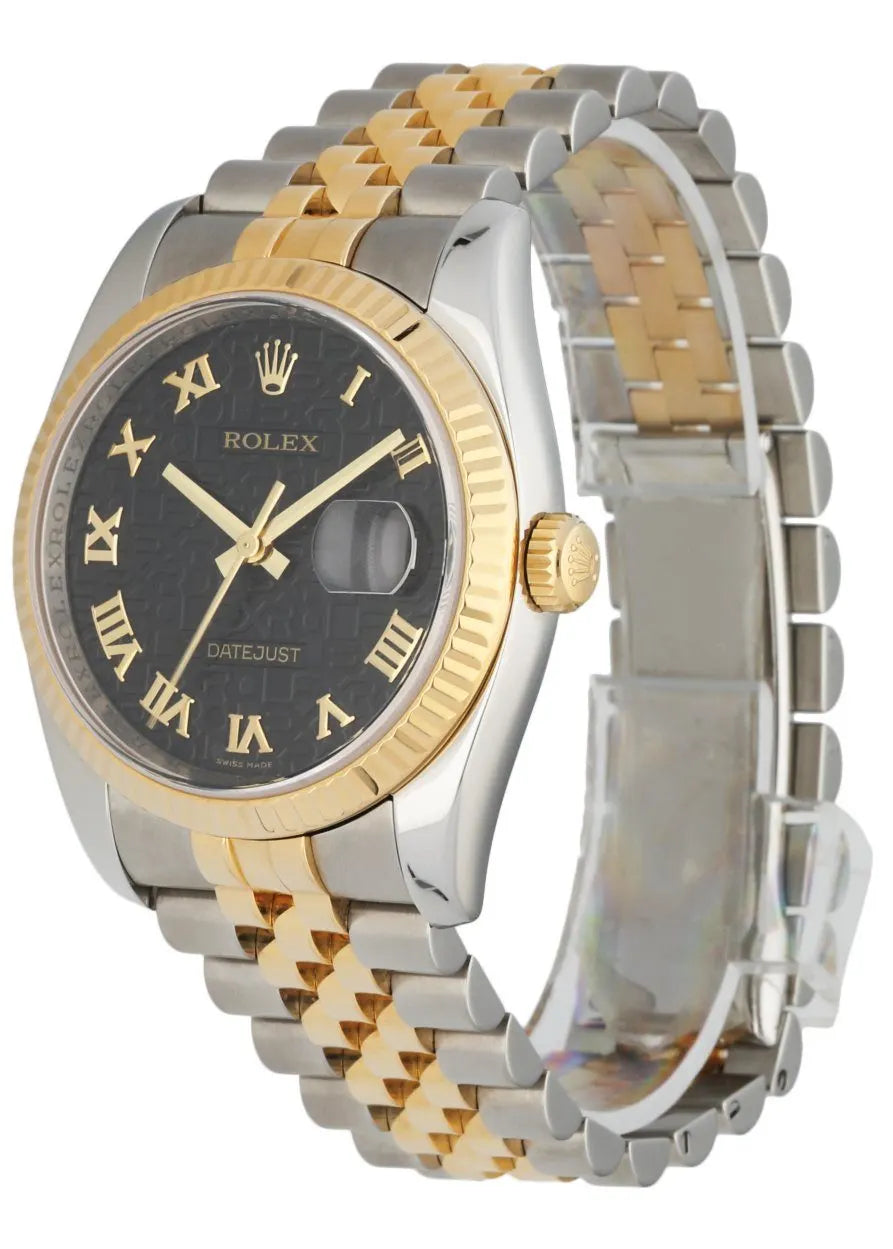 Rolex Black Motif Dial Two-Tone - Hình 7