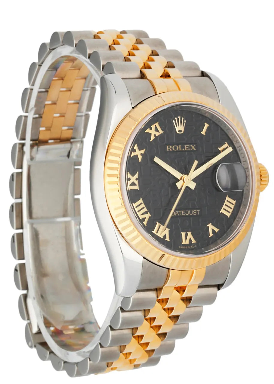 Rolex Black Motif Dial Two-Tone - Hình 8