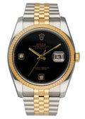 datejust Rolex Two-Tone Black Diamond