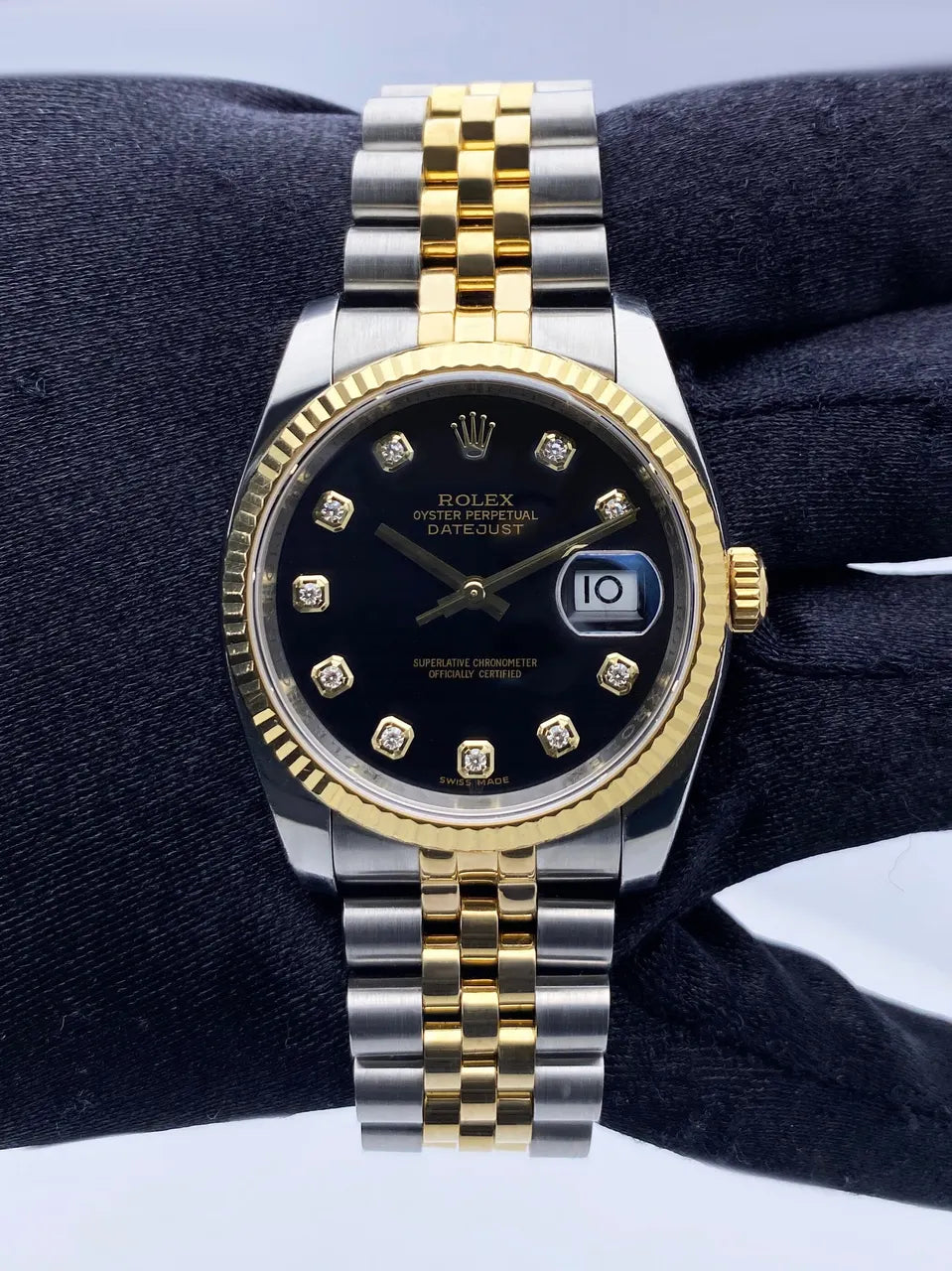 datejust Rolex Black Diamond Dial - Hình 2