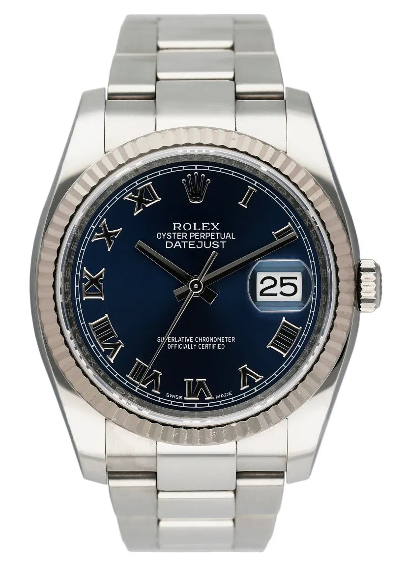 rolex roman Datejust Blue Dial Steel