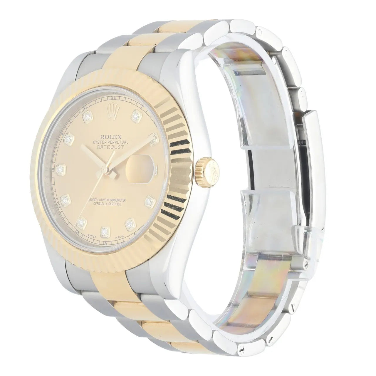 two Rolex Gold Dial Diamond Datejust - Hình 2