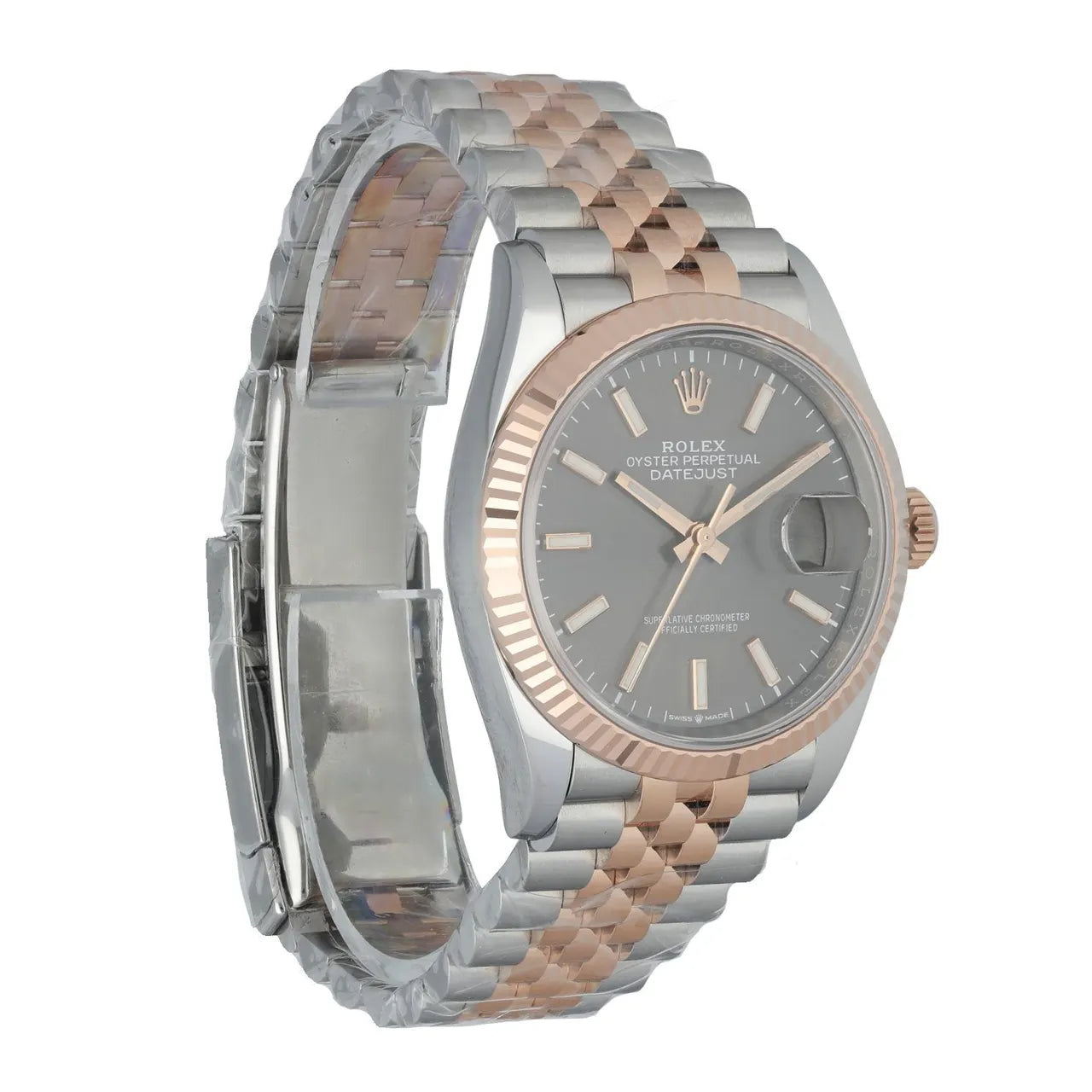 datejust Rolex Rhodium Dial Rose Gold - Hình 3