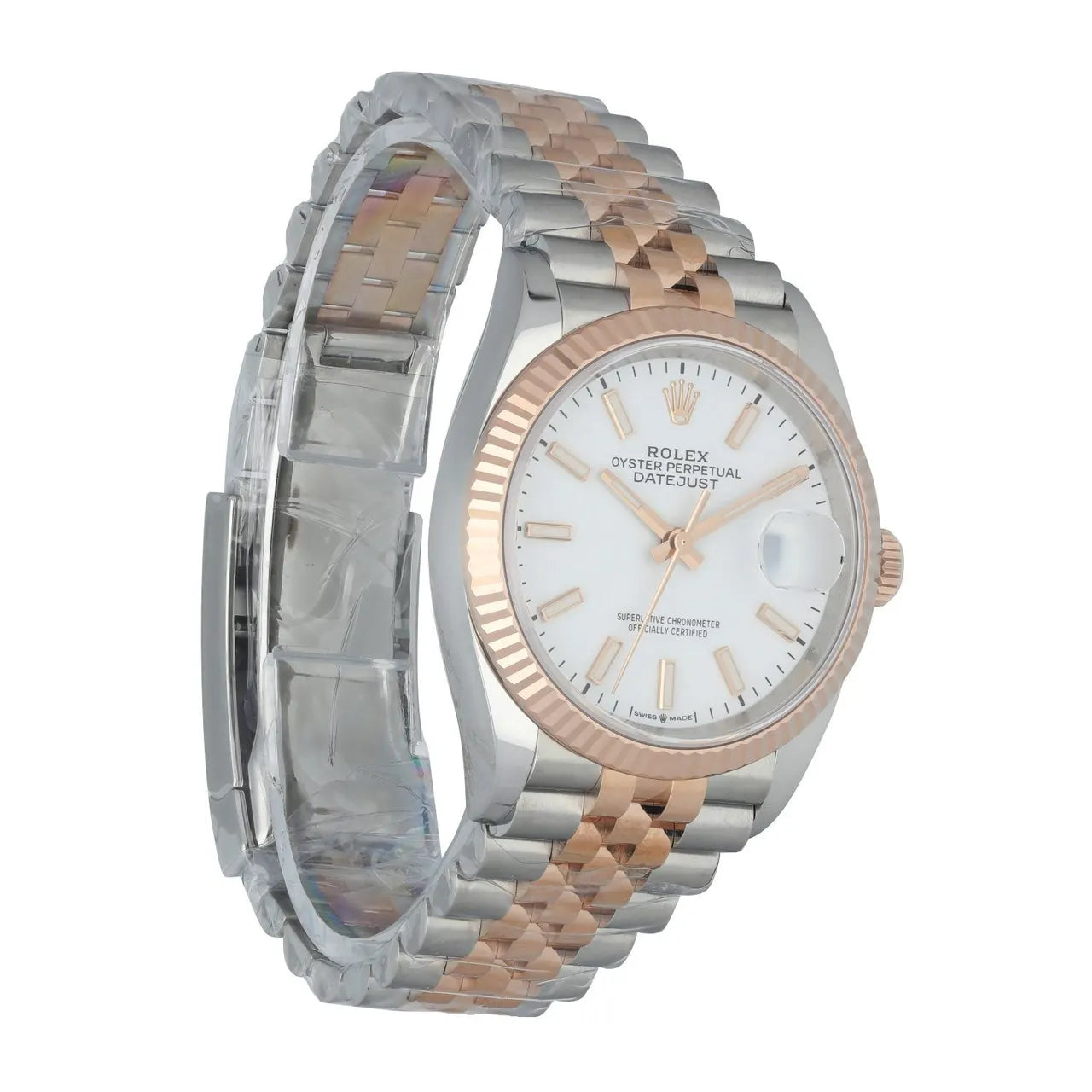 datejust Rolex White Dial Two-Tone - Hình 3