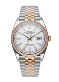 datejust Rolex White Dial Two-Tone
