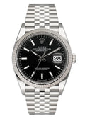 fluted Rolex Datejust Black Dial Steel – Rolex Datejust Black Dial