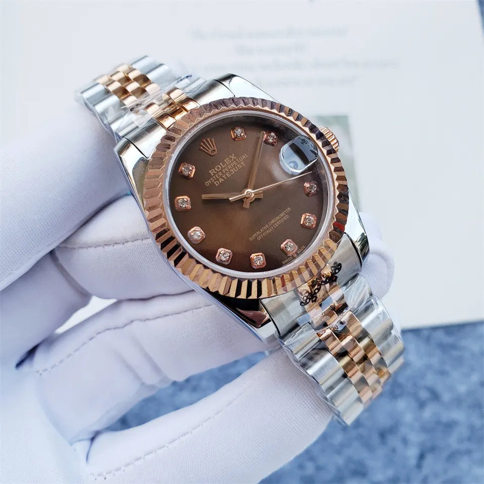 Rolex Chocolate Diamond Dial datejust - Hình 7