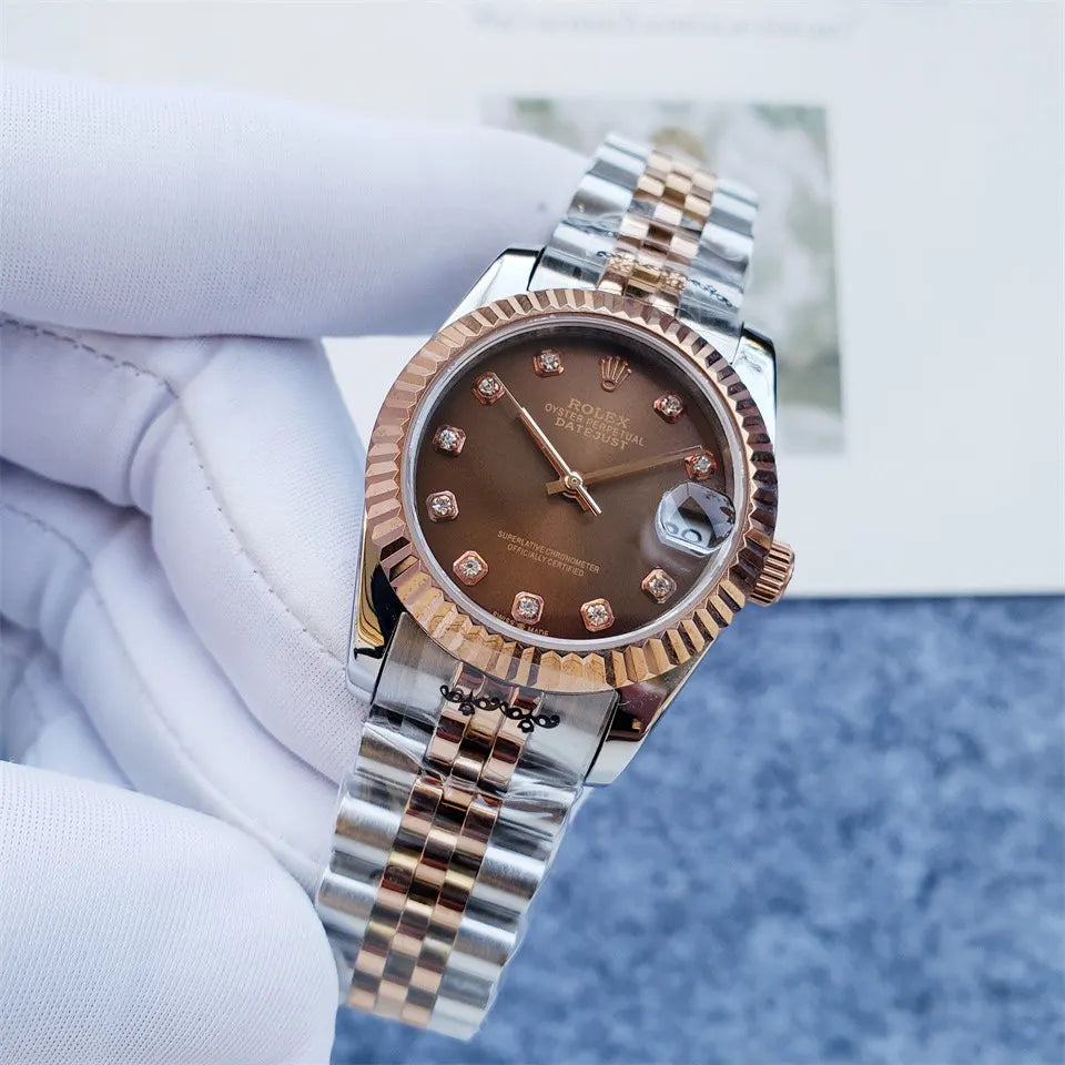 Rolex Chocolate Diamond Dial datejust - Hình 6