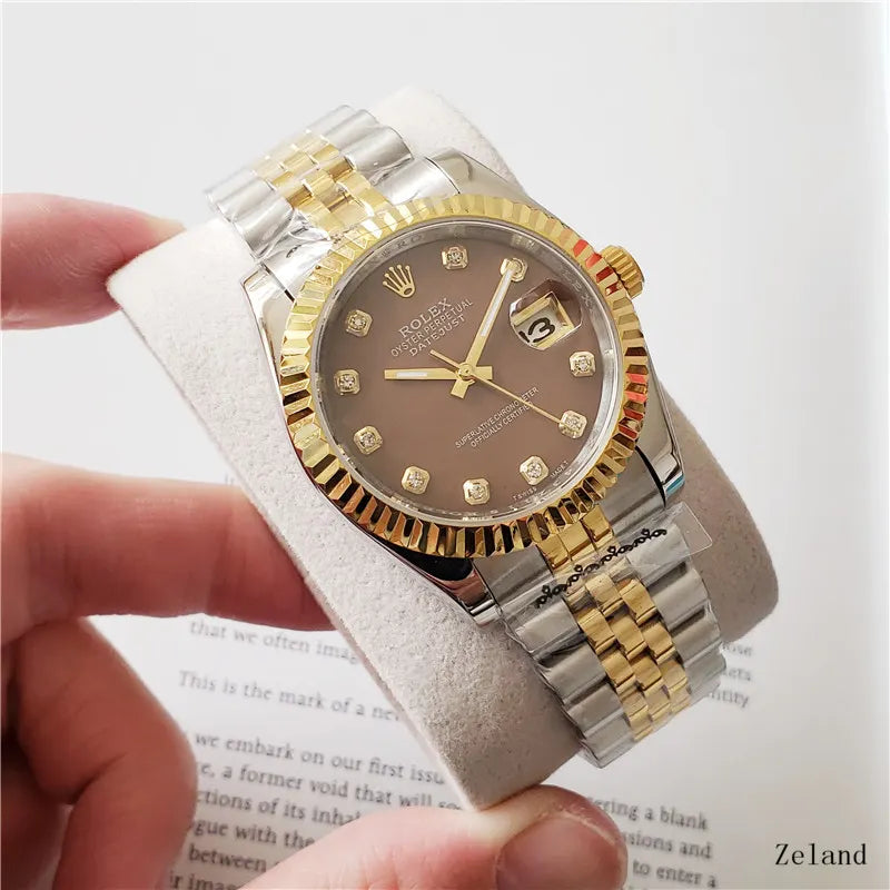 Rolex Chocolate Diamond Datejust - Hình 6