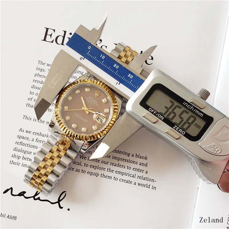 Rolex Chocolate Diamond Datejust - Hình 2